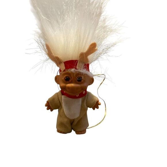 Lot of 4 Mrs. Santa Claus Caroler Reindeer Christmas Ornaments Troll Dolls - Picture 10 of 16